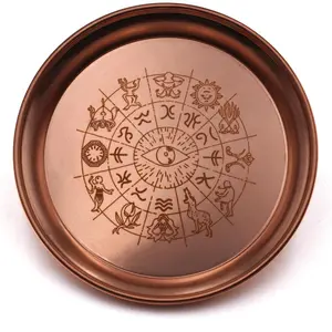 Copper offering bowl prayer ritual plate great for altarincense burner smudging bowl offering dishcandle trays ash catcherjewelry dishtwelve tonstellations