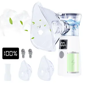 Mesh Nebulizer, Portable Nebulizer With Intuitive LED Interface, Handheld Nebulizer For Adults Kids, 3 Modes & Auto-Cleaning, Rechargeable, Professional Inhaler Mist Breathing, Nebulizer For Home And Travel Use, Compact And Healthy Gift