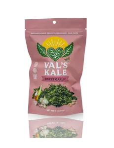 Val's Sweet Sweet Garlic Kale Chips - All Natural Gluten Free Vegan