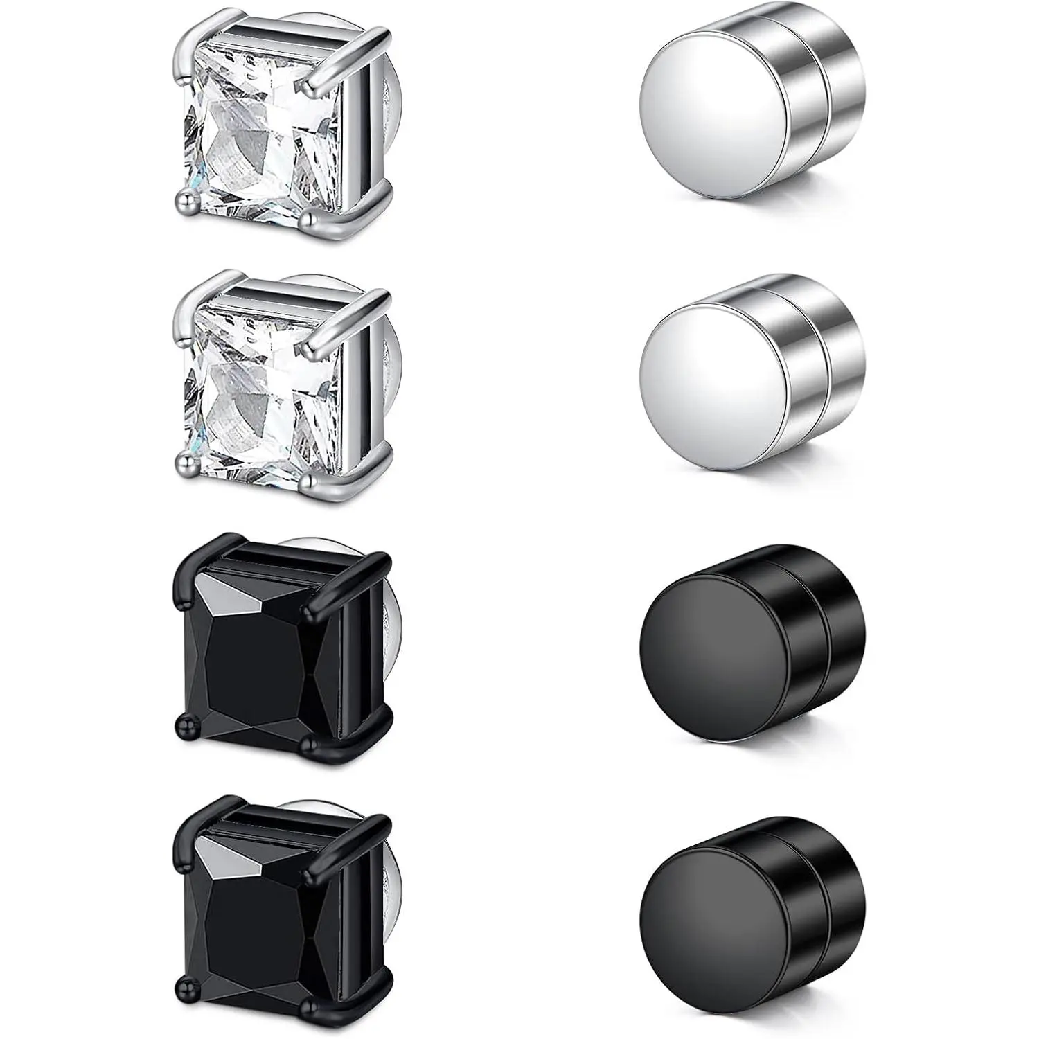 Magnetic Clip-on Earrings - Fake & Realistic Look, Men's Aretes de Iman