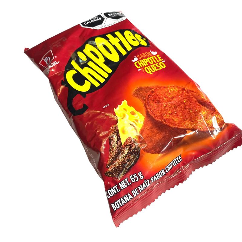 5 - PK BARCEL CHIPOTLES - Sabritas Chips - Snack Crispy Crunchy Bite - 65 GRAMS PER BAG - MEXICAN CHIPS - PAPITAS MEXICANAS - SABRITAS MEXICANAS