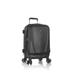 212 MAIN Vantage Smart Carry-On Luggage, 21 in. Black Polycarbonate Expandable Pack with Front Access and TSA Lock