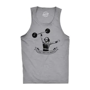 Mens Fitness Tank Dost Thou Even Hoist Tanktop Funny Workout Gym Shirt Funny Workout Shirt for Men with Plus Sizes Funny Fitness Sleeveless Tee Novelty Tank Tops for Guys Light Grey