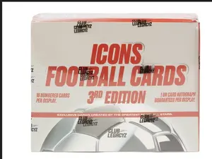 1 (ONE) 2026 Club Legacyz Icons Soccer Third Edition Hobby Box