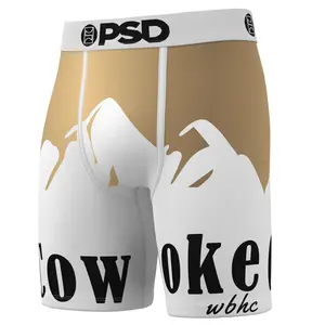 PSD Mens Whiskey Bent Cowpoke Boxer Brief - Standard Length 7 Inch Inseam, Soft and Breathable Poly Blend Fabric