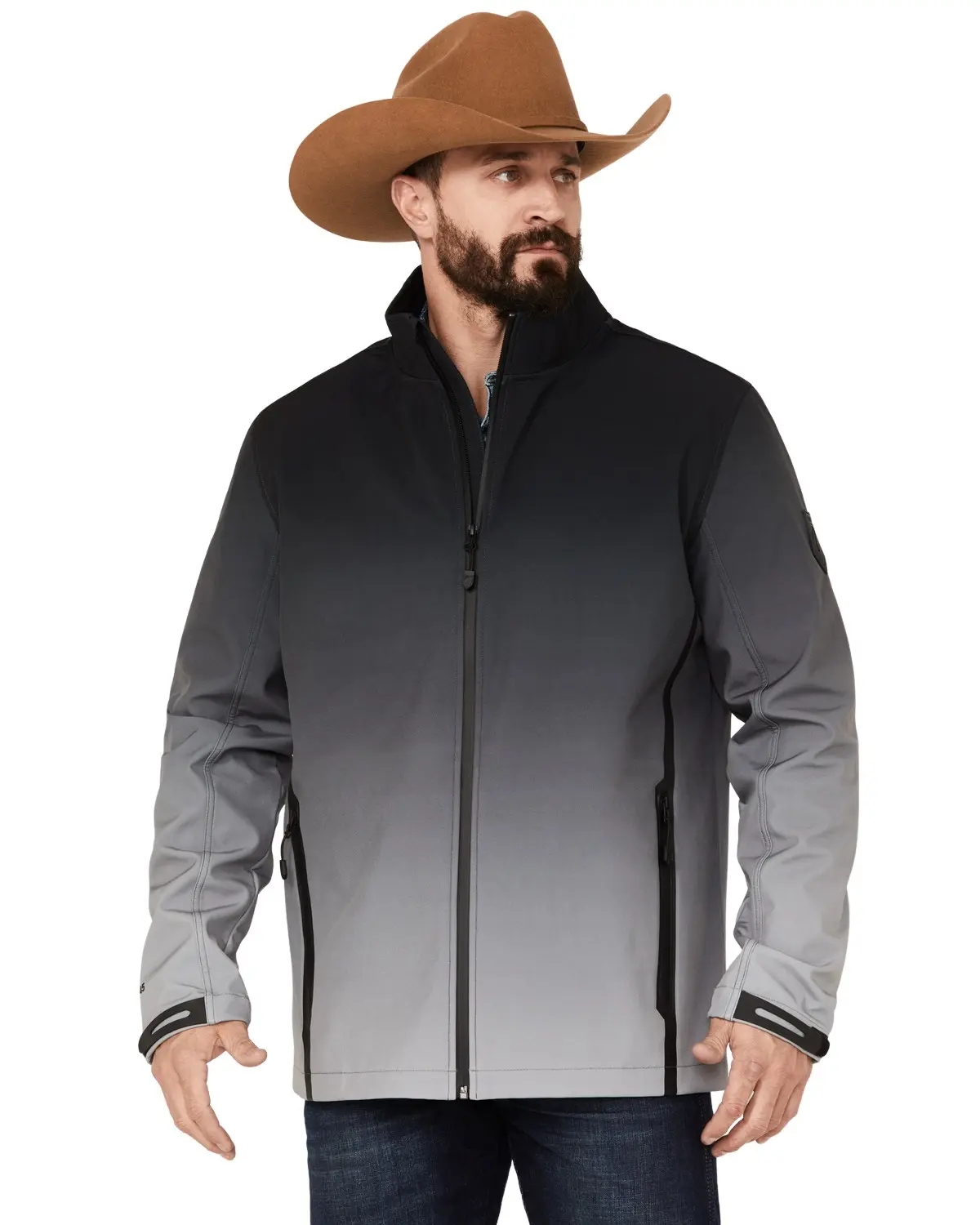 Rank 45 Men's 45&Reg; Men'S Ombre Softshell Jacket - Rmsp23o81-Gray