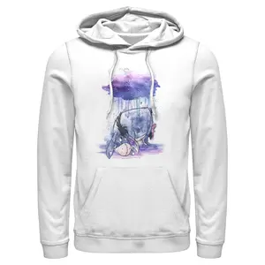 Men's Winnie the Pooh Rainy Watercolor Eeyore Pull Over Hoodie