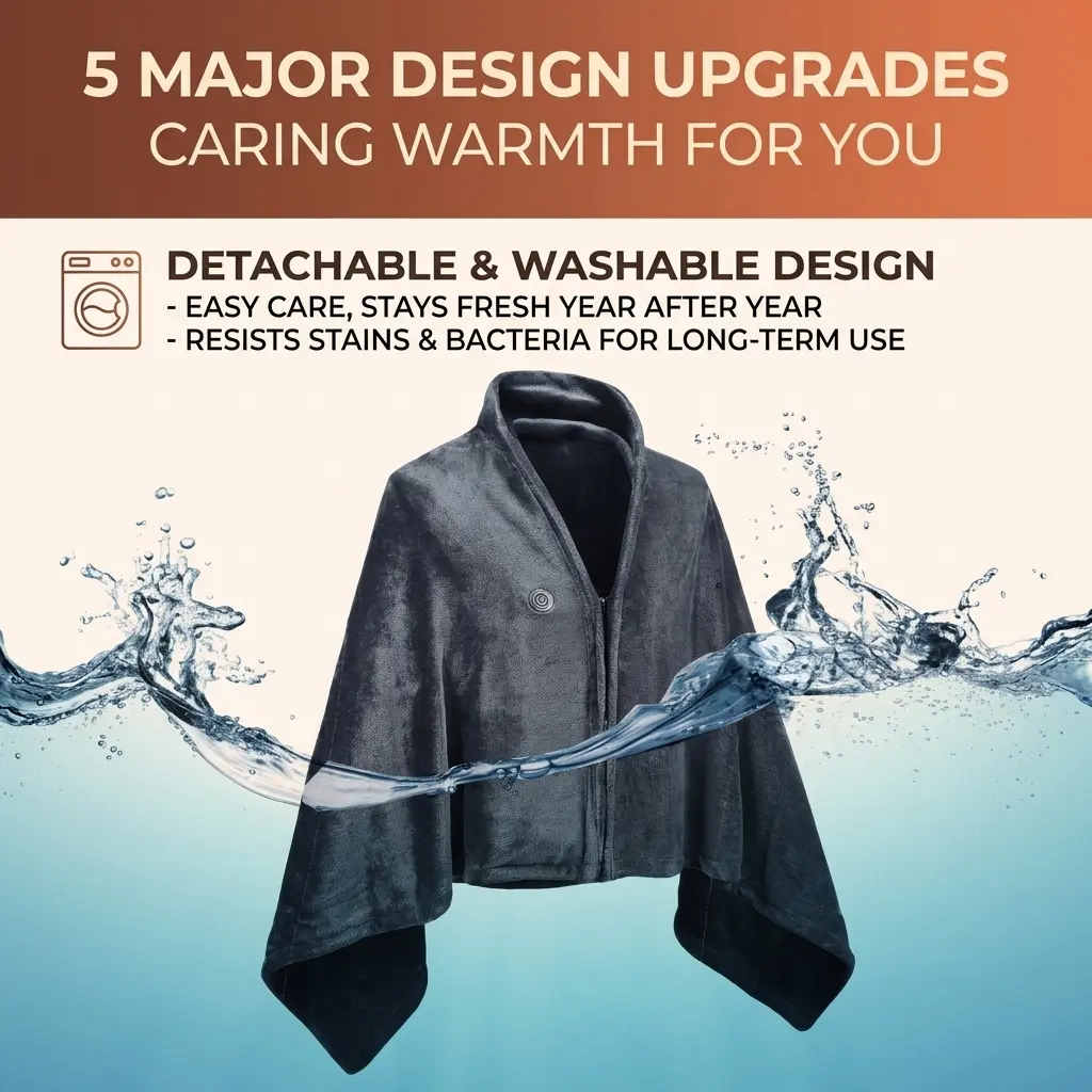 Yodutry | Wearable Electric Heated Shawl Wrap with 9 Heating Zones, USB Powered Soft Plush Heated Blanket for Office, Home & Camping,Wearable Heated Blanket Wrap with 9 Heating Zones & 3 Temp Control, USB Electric Heated Throw for Couch & Desk