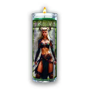 Freya Deity Candle - Invoke the Power of Norse Goddess of Love, Beauty, War and Witchcraft