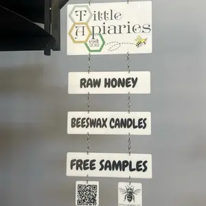 Premium UV & 3d Printed Magnetic Vendor Market Booth Canopy Tent Sign Holder Business Logo Personalized Custom Double Sided Hanging Display