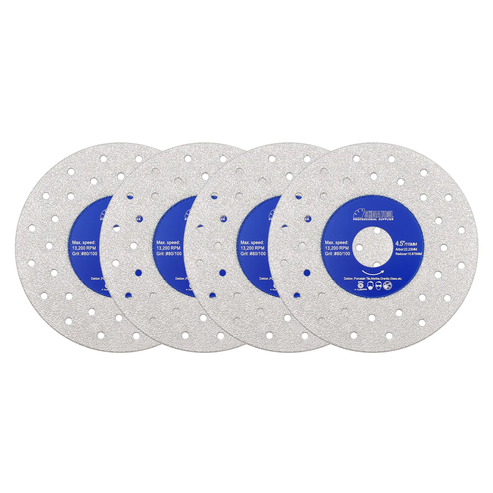 SHDIATOOL 4.5" Diamond Cutting & Grinding Blade for Stone, Tile, Marble, Granite & Glass