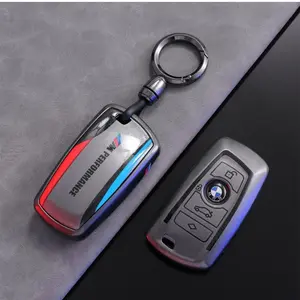 Sport Style TPU Car Key Case Cover Holder Shell Fob For BMW F30 F20 F10 F18 F22 F01 X3 X4 F06 F02 M3 M5 Auto Keychain Accessories Car Key Accessory