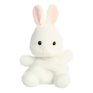 Aurora Adorable Palm Pals Cottontail Bunny Stuffed Animal - Fun Collectible Plush for Kids and Adult Collectors - Perfect for Decorating Rooms and Birthday Gifts - White 4.5 Inches