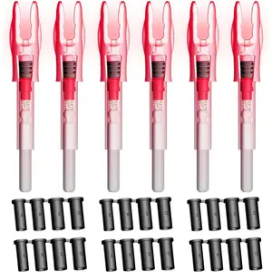 6PCS G Lighted Nocks for Arrows .165 .204 .233 .244 .246 with ON/Off Switch with H, S, GT Bushings LED Arrow Nocks Outdoor Game Compound Bow outdoorfun
