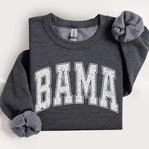 Alabama Sweatshirt, Retro Faded Vintage Varsity Game Day Bama Sweatshirt, Alabama Fan Unisex Sweatshirt