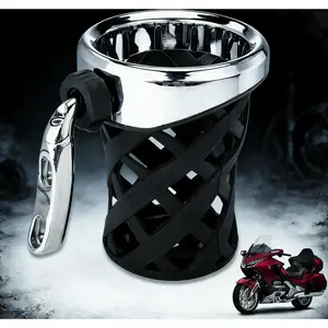Motorcycle Handlebar Cup Holder for Honda Gold Wing GL1800 2001-2021 F6B 2013-2021 Chrome H5.3inch