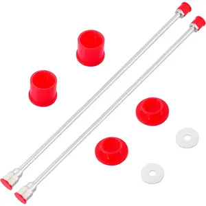40 Inch/100CM Airless Sprayer Gun Tip Extension with Red Guard Airless Paint Spray Extension Pole Rod 2 Pack