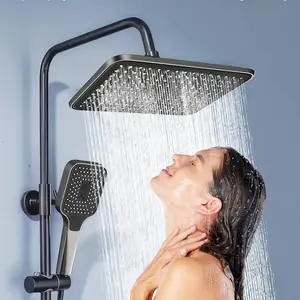 High Pressure Two-Piece Shower Combo, 12 Inch Overhead Shower Head, Powerful Handheld Air Spray Technology, Strong Flow Rate, Shower Head Combination