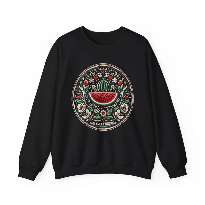 Palestine Sweatshirt | Free Palestine | Fruit Sweatshirt | Watermelon Sweatshirt | Watermelon Sweater | Protest Shirt Casual Cotton Womenswear Check Soft Elegant