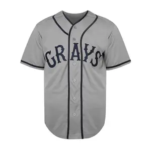 new Men's Big And Tall 20 Grey Baseball Jerseys Stitched V-Neck Sports Shirts