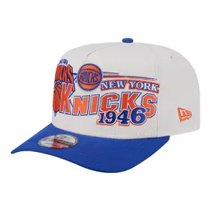 New York Knicks New Era A-Frame Cap, Classic Adjustable Snapback Hat, NBA Team Logo Streetwear Cap, Curved Brim Basketball Fan Hat, Sports Casual Everyday Wear