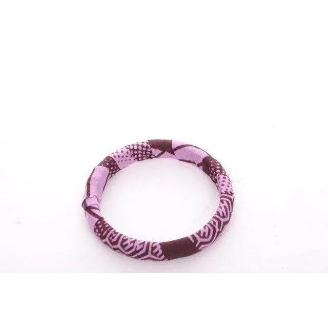 Lilac and Brown African Print Bangle-DPBGM008A