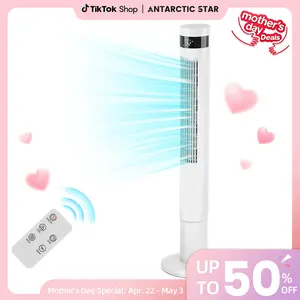 【NOT AC】Antarctic Star 43 Inch Tower Fan - Portable Electric Oscillating Fan with Remote Control, Quiet Operation, 3 Speed Settings & 12H Timer, Bladeless Standing Floor Fan for Bedroom & Office #Summervibes tiktokshopspringglowup
