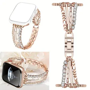 Chain Bracelet Design Smart Watch Band (Band Only), Fashionable Watch Band for Women, Compatible with Apple Watch Ultra Series 10/9/8/7/6/SE/5/4/3/2/1, Wearable