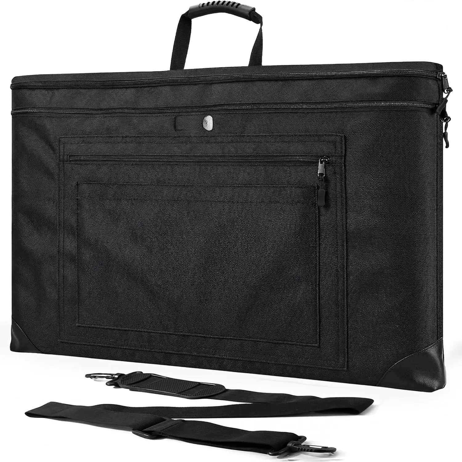 Art Portfolio Bag, 24x36 Foldable Light Weight Portfolio Folder Case with Adjustable  Strap, Leather Corners,  Art Bag for Artists and Adults for Artwork, Poster, Sketching