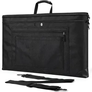 Art Portfolio Bag, 24x36 Foldable Light Weight Portfolio Folder Case with Adjustable  Strap, Leather Corners,  Art Bag for Artists and Adults for Artwork, Poster, Sketching
