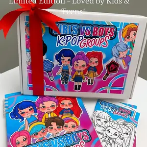 Girls vs Boys K-Pop Busy Book  | Montessori Gift + Coloring Bonus  | Trending Kids Toy 2025