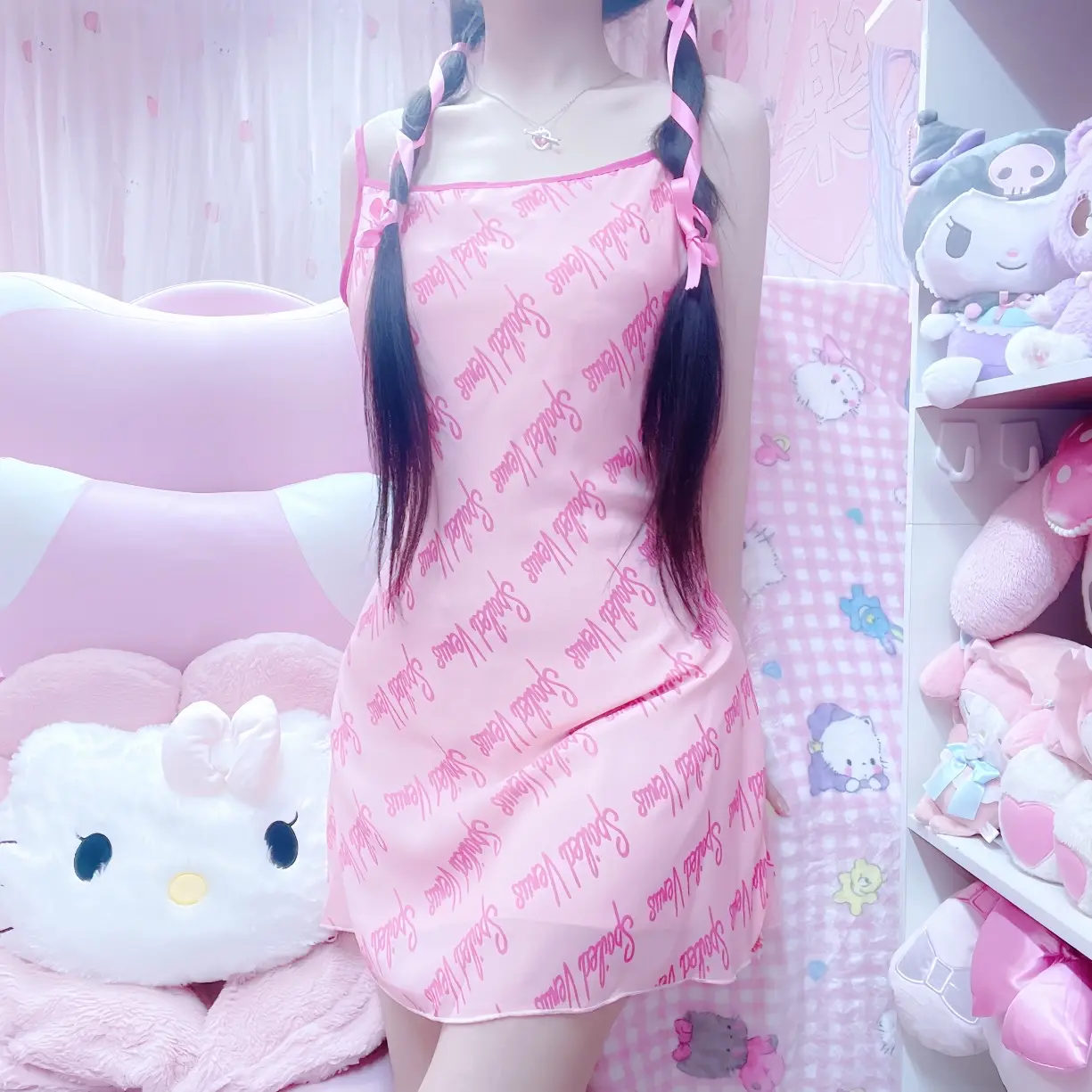 Kawaii Pastel Pink Mesh Mini Slip Dress Sweet Kawaii Clothes Kawaii Outfits Soft girl outfits - TikTok Shop Kawaii Pastel Pink Mesh Mini Slip Dress Sweet Kawaii Clothes Kawaii Outfits Soft girl outfits - TikTok Shop