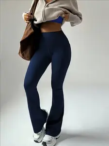 Women's High Waist Tight-Fit Yoga Pants with Side Pockets, Breathable Comfortable Sportswear for All Seasons, Ideal for Gym Running, Skinny Yoga Bottoms