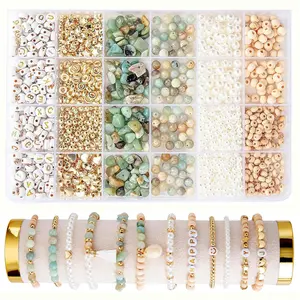1560 Natural Stone Beads + Professional Stringing Tools, Complete Handmade Jewelry Kit, DIY Bracelets Necklaces Earrings