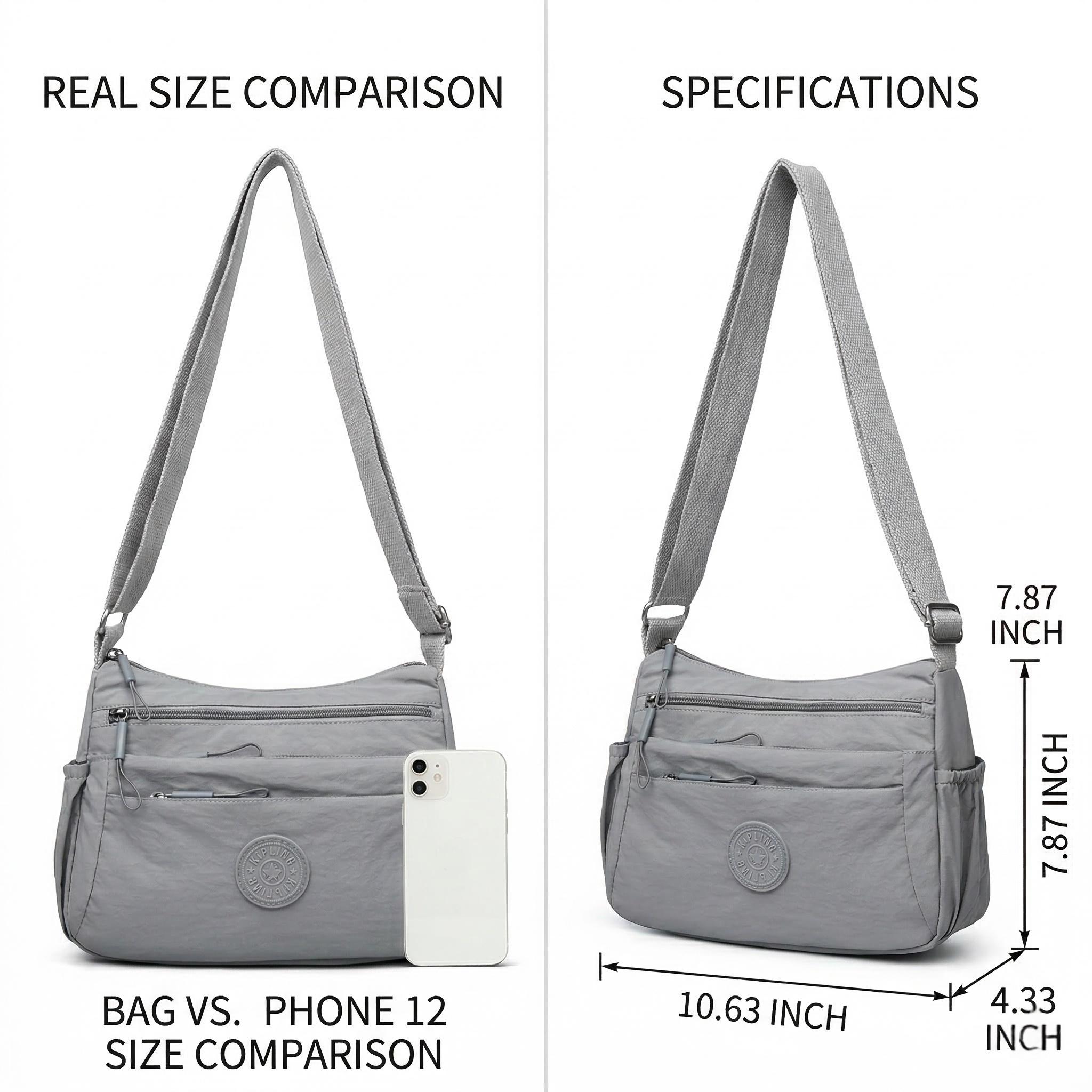 Women's Solid Color Fashionable Multi-pocket Zipper Crossbody Bag for Daily Use, Casual Trendy Versatile High-quality Daily Commuting Bag, Crossbody Purse, Purses For Women, Everyday Bag