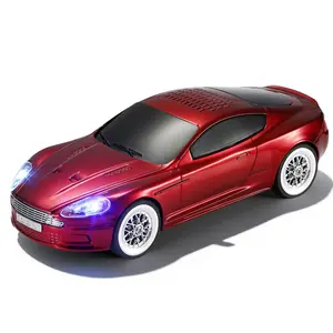 WSTER Red Sports Car Bluetooth Speaker LED Lights Cool Desk Decor Gift for Men Boys Car Lovers