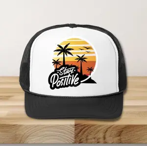 Stay Positive Trucker Hat, Inspirational Quote Trucker Hat, Adjustable Positive Hat, Good Vibes Outdoors Cap, Motivational Trucker Hat
