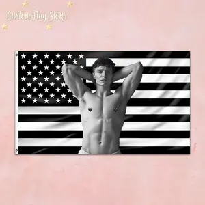 Nicholas Alexander Chavez Black Flag Tapestry – Aesthetic Personalized Wall Hanging, Custom Monochrome American Flag Decor for Bedroom, Dorm & Perfect Gift for Fans & Collectors