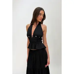 Peplum Halter Top