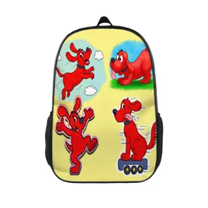 Clifford The Big Red Dog Backpack 17" - Waterproof & Ergonomic Design for Office, Gym, Weekend Trips | Quick-Access Side Pockets + Reinforced Base