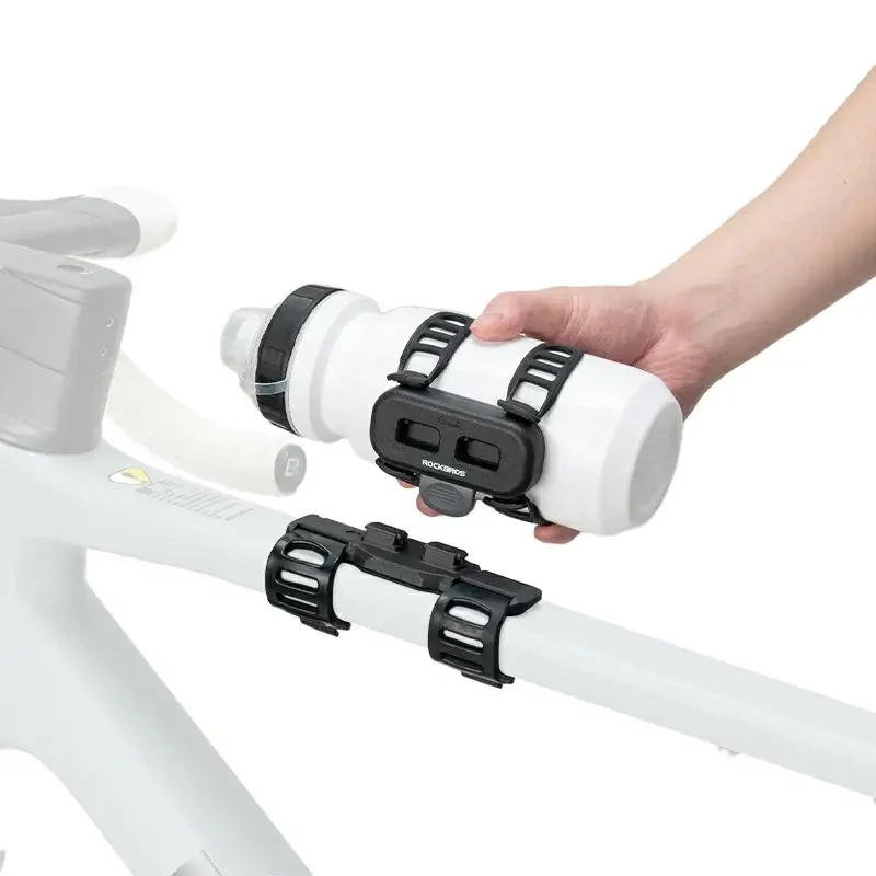 ROCKBROS Magnetic Strap-Type Cycling Water Bottle Cage, Frame Mount Functional Holder with Secure Grip, Easy Installation for Most Bikes & Long Rides