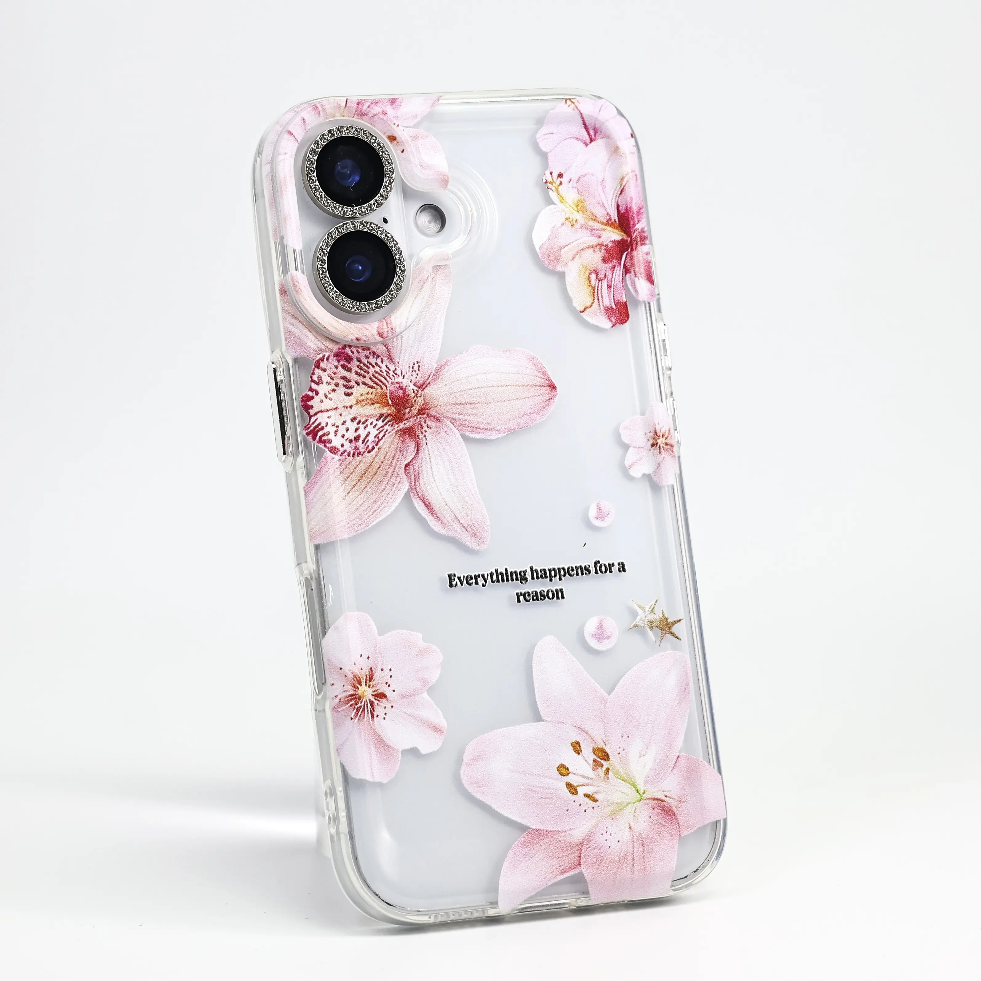 Limited Edition Chic Lily Charm TPU Pattern Soft Case Phone Case for iPhone17 16 15 14 Pro Max13 12 Air Anti-Yellowing ShockproofProtection Lightweight Transparent Soft Cover CellphoneProtective.17 promax case/ 16 plus case/15 pro max case