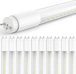10Pcs T8 LED Shop Light Bulbs 4 Foot G13 bi-pin 14W 6000K Type A+B 4FT LED Garage Lights Office Workshop Ceiling Fluorescent Replacement Plug and Play or Ballast Bypass Single Double Ended Hybrid Clear Shatterproof