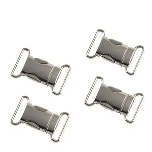 4pcs Quick Release Side Snap Buckle, DIY Handmade Bracelet and Backpack Accessories, Safety Fastener, Zinc Alloy Dog Collar Strap