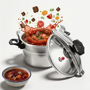 5/9.5 quart aluminum pressure cooker, explosion-proof pressure cooker, Safe And Fast Cooking, Suitable for Stews And Soups, Suitable for Induction Cookers And Gas Stoves