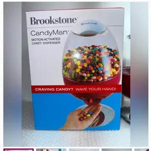 Brookstone CandyMan Motion-Activated Candy Dispenser - Easy Dispensing for Parties & Everyday Use - Simple & Practical Design