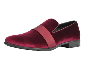Amali Knight Mens Velvet Loafers With Satin Band