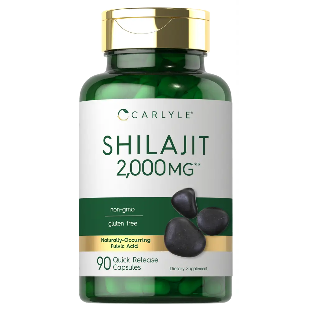 Carlyle Shilajit Capsules | 2000mg | 90 Count | Non-GMO and Gluten Free Supplement