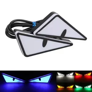 LED Devil Eye Universal Motorcycle Light, Mini Projector Lens Lamp, Car Decoration Light, 1pcs LED Front Headlight for Motorcycles