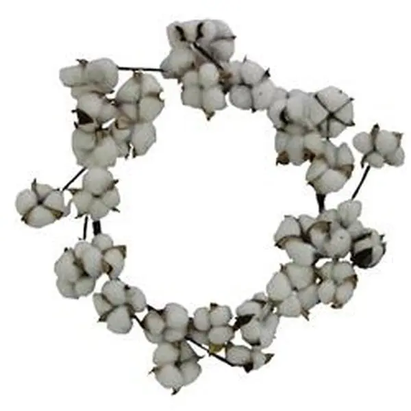 Admired By Nature ABN5W002-NTRL Faux Cotton Balls Front Door & Wall Wreath